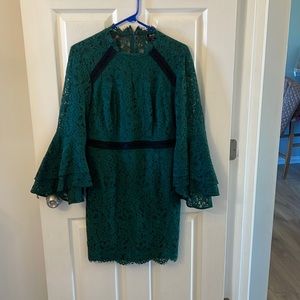 Bardot green lace dress